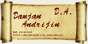 Damjan Andrijin vizit kartica